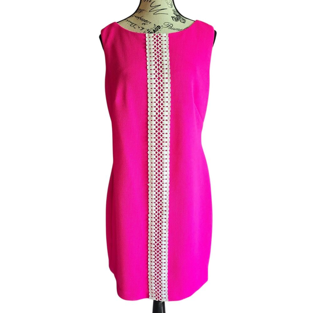 NWOT Vince Camuto hot pink sleeveless shift dress barbiecore Sz 10